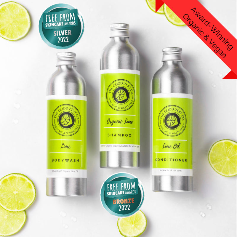 Organic & Vegan Lime Shampoo, conditioner and Body Wash